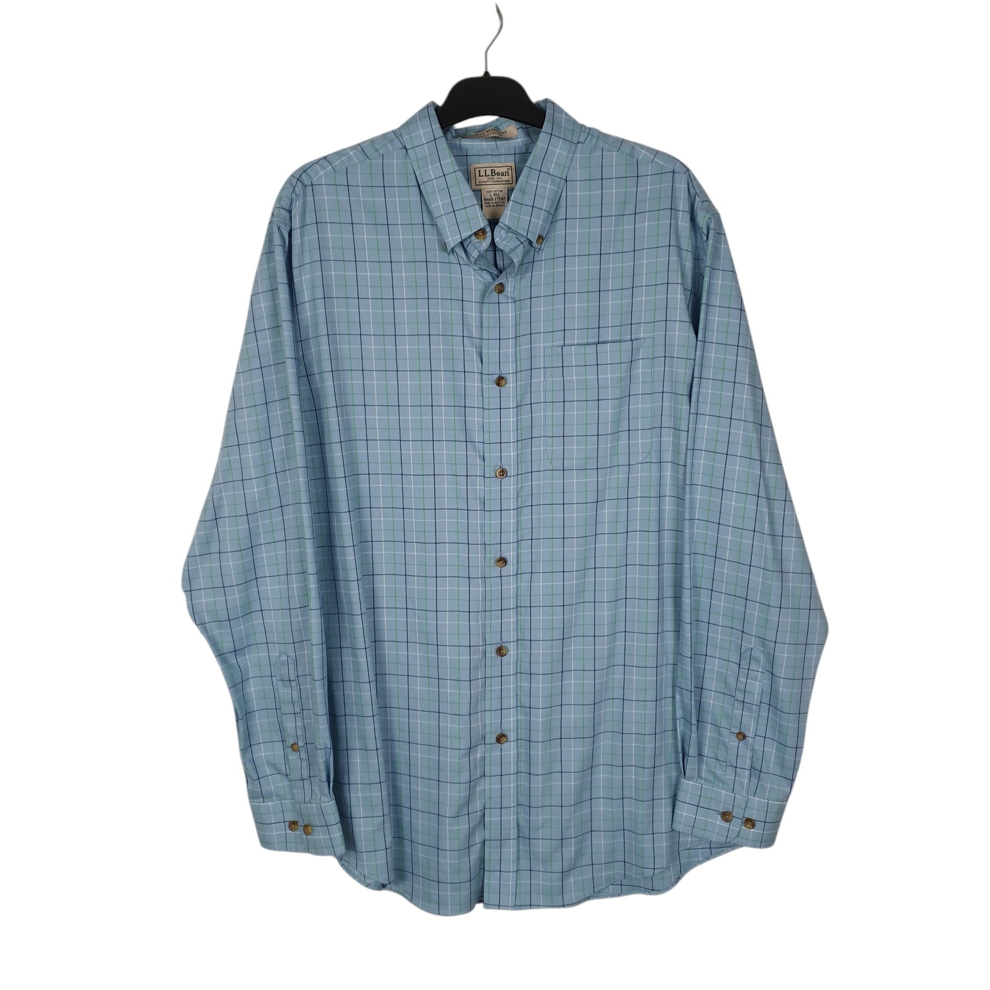 Mens Blue L.L.Bean  Long Sleeve Shirt