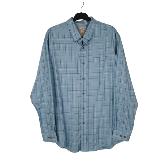 Mens Blue L.L.Bean  Long Sleeve Shirt
