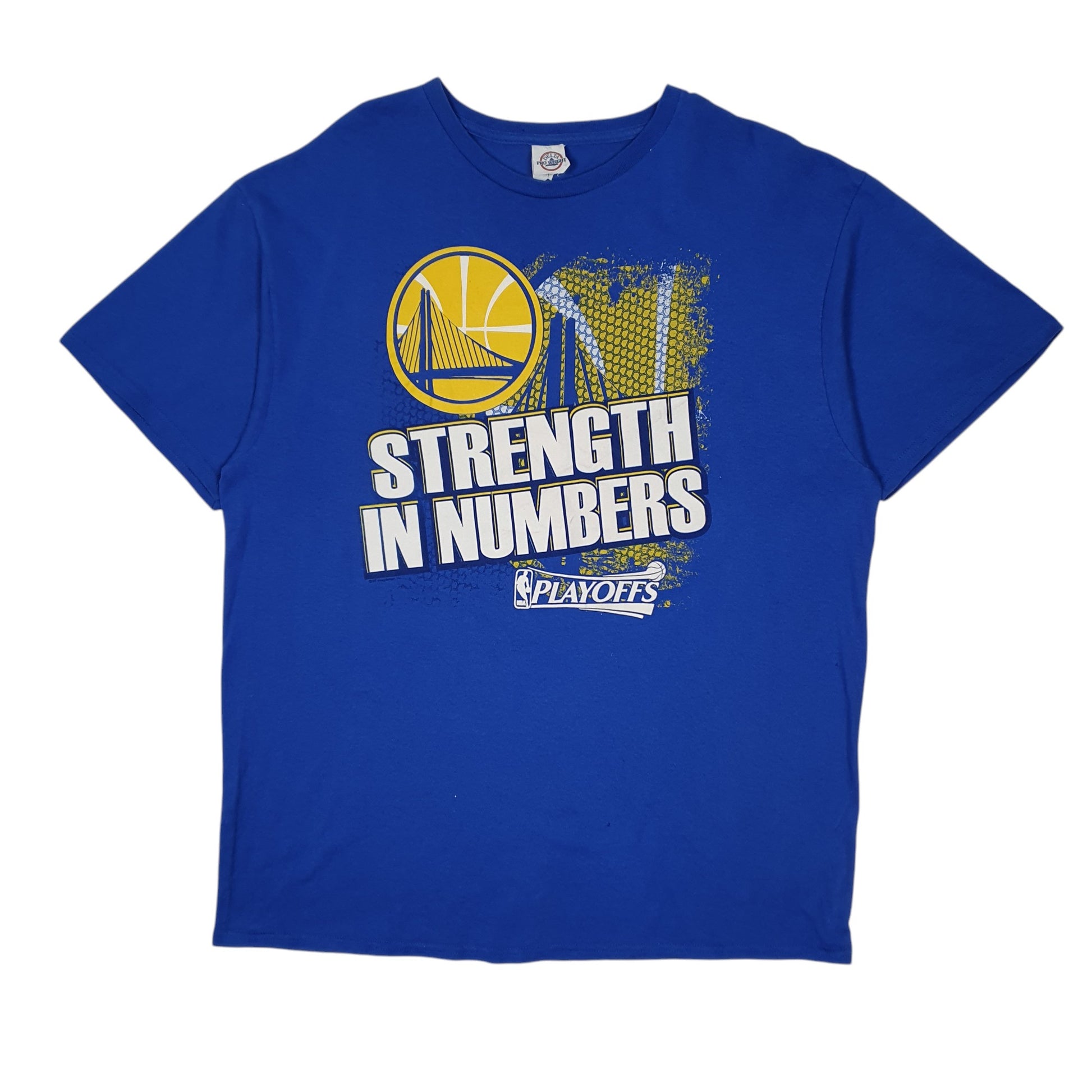 Mens Blue Delta NBA Golden State Warriors Short Sleeve T Shirt