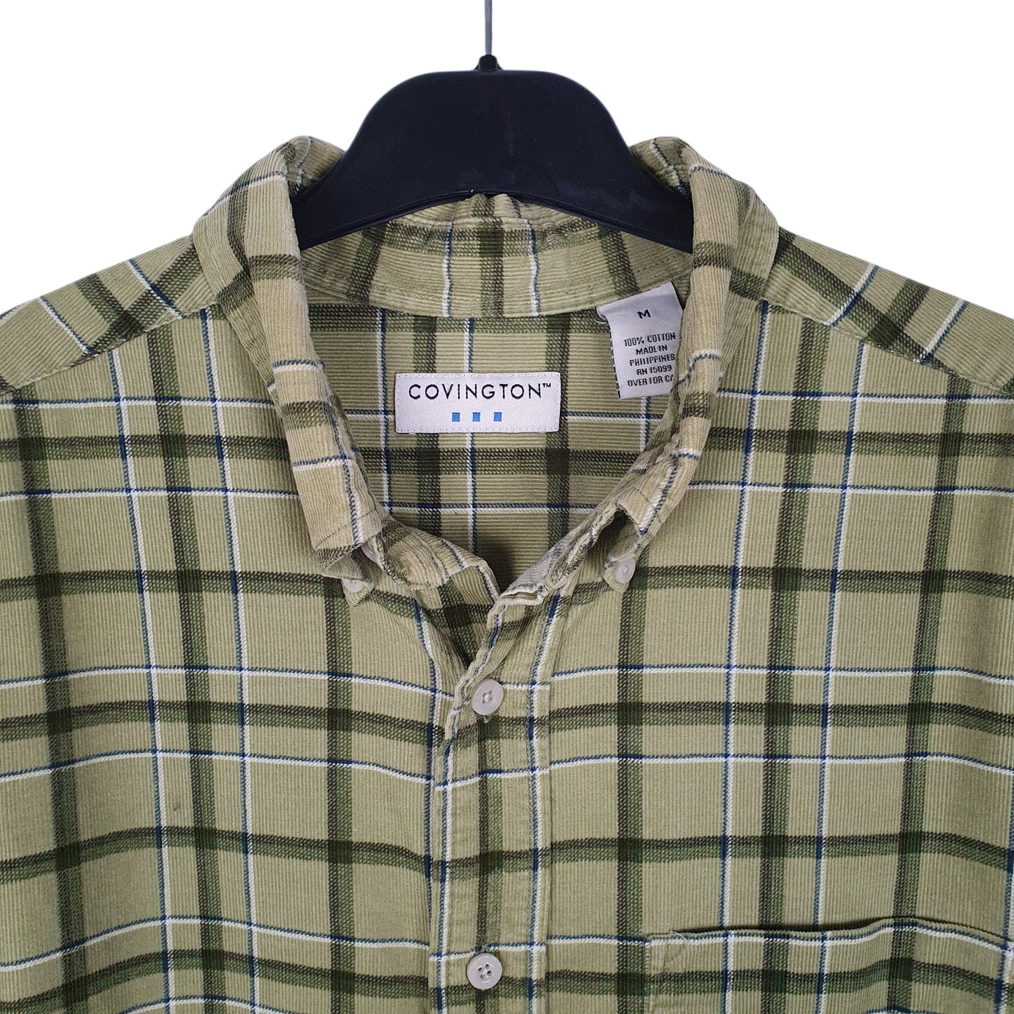 Mens Green Covington Corduroy  Shirt