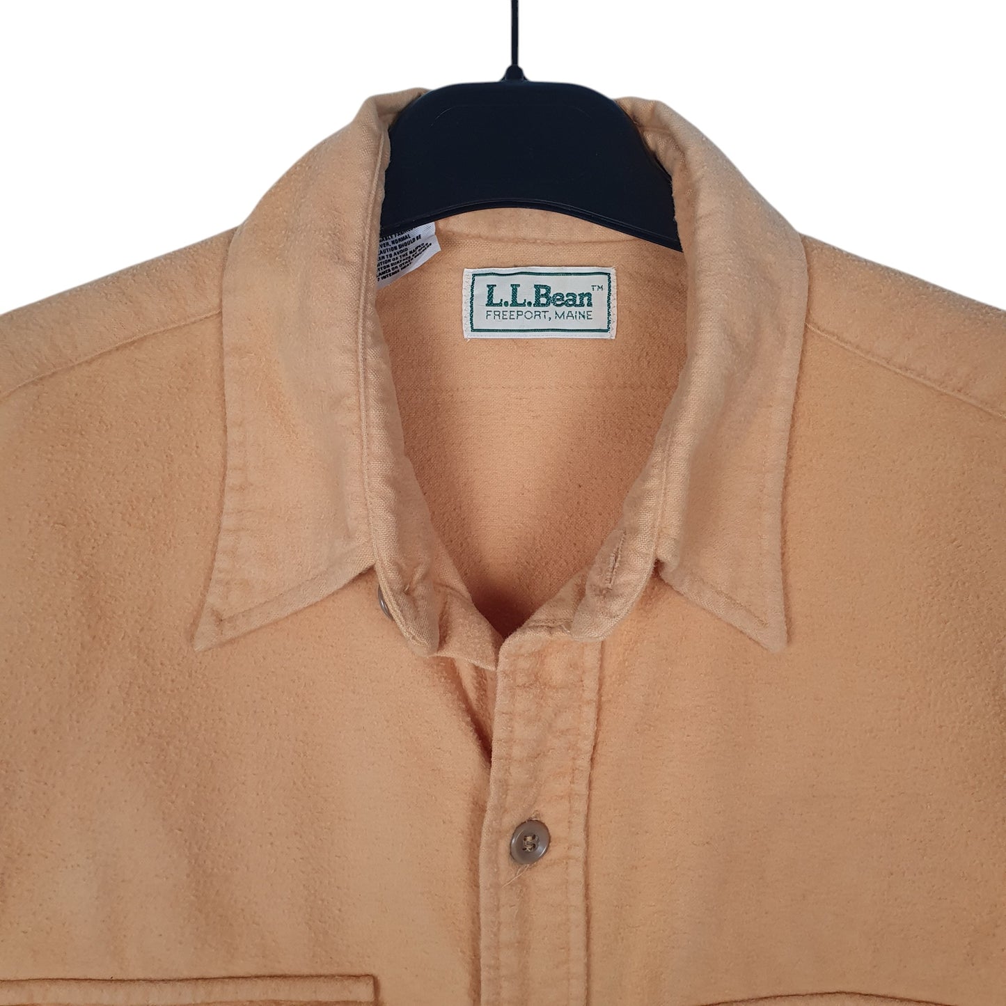 Mens Yellow L.L.Bean Vintage 90s Chamois  Shirt