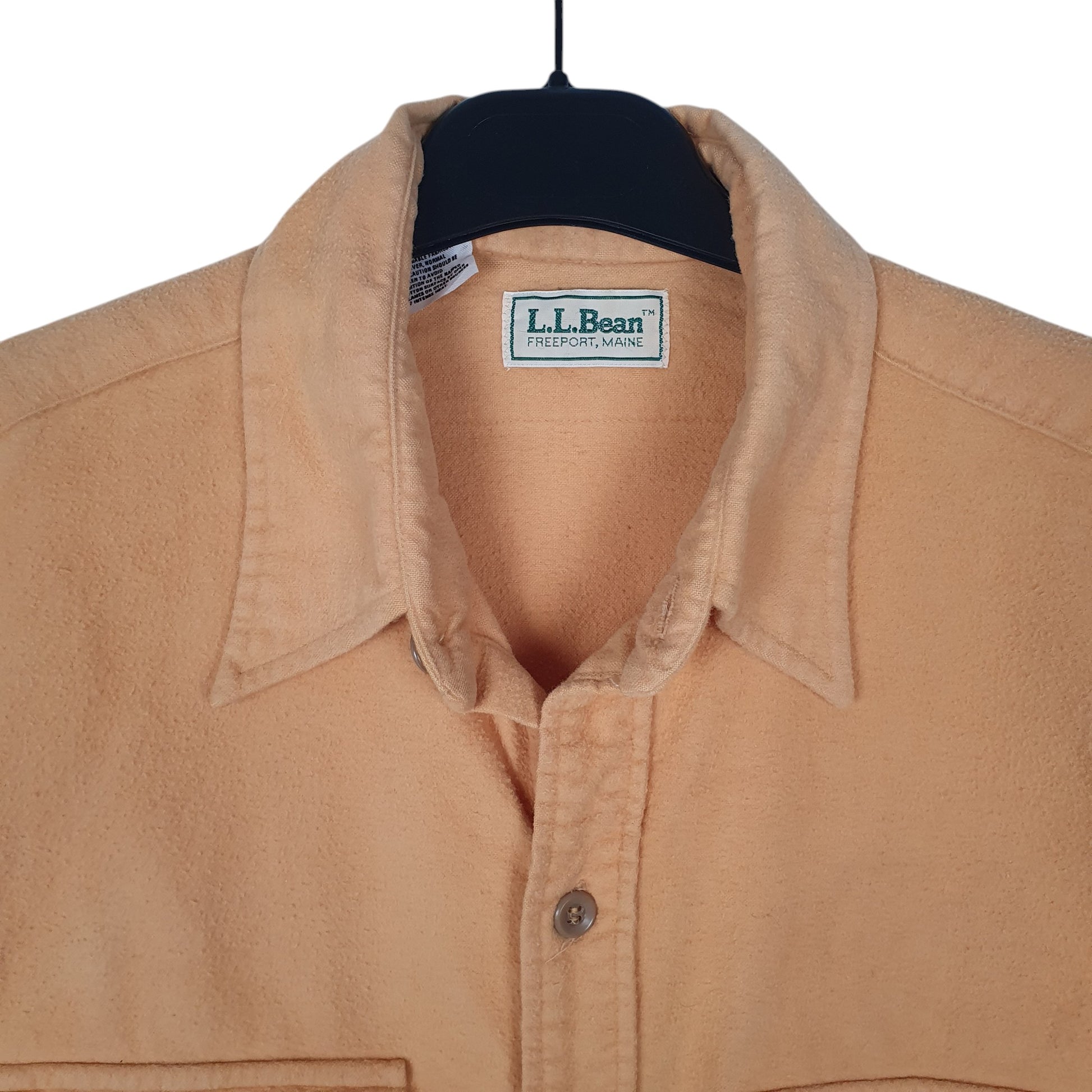 Mens Yellow L.L.Bean Vintage 90s Chamois  Shirt