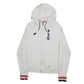 Mens White Nike PSG Paris St Germain Football Hoodie Full Zip Jumper