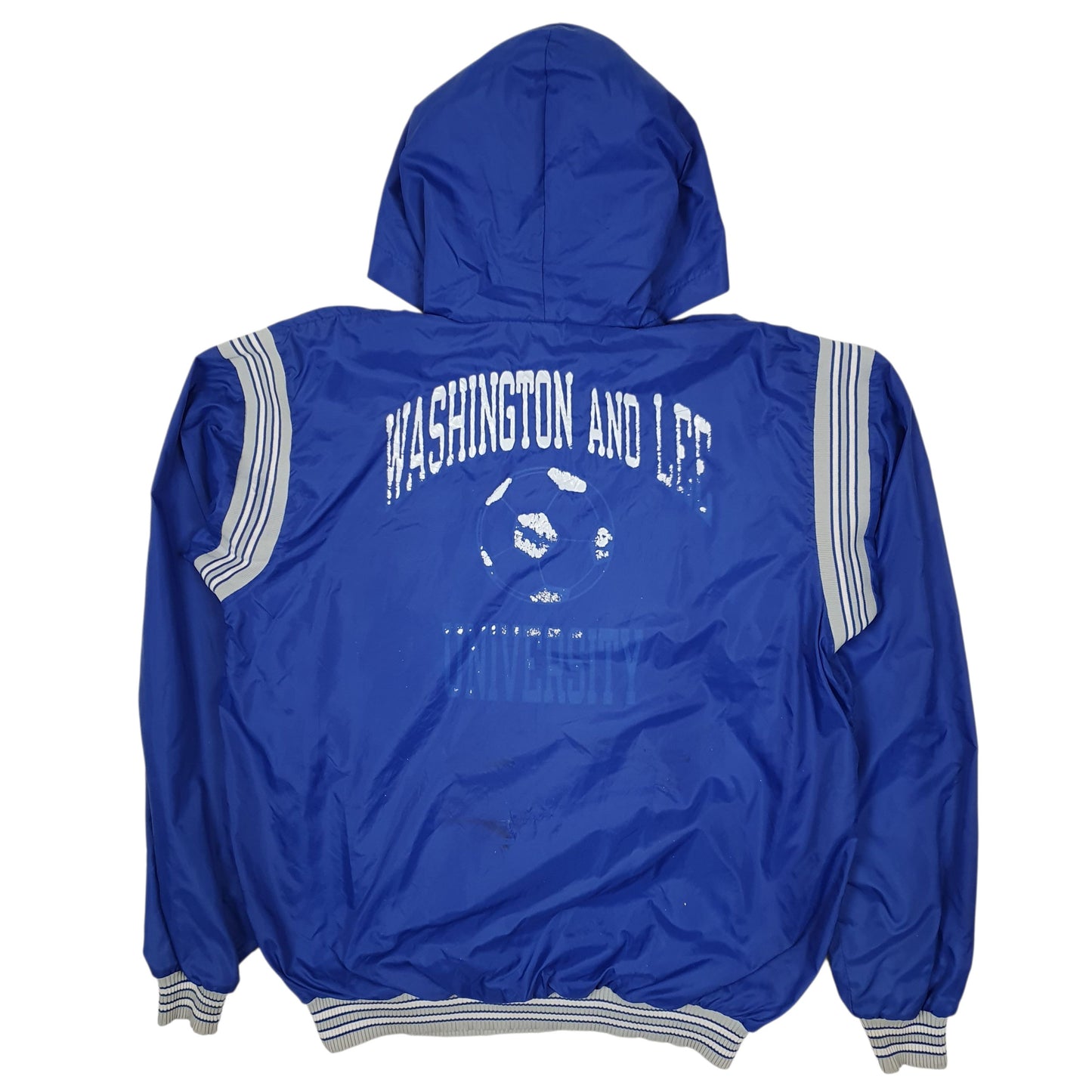 Mens Blue Champion Vintage 1980s Washington & Lee University Full Zip Coat