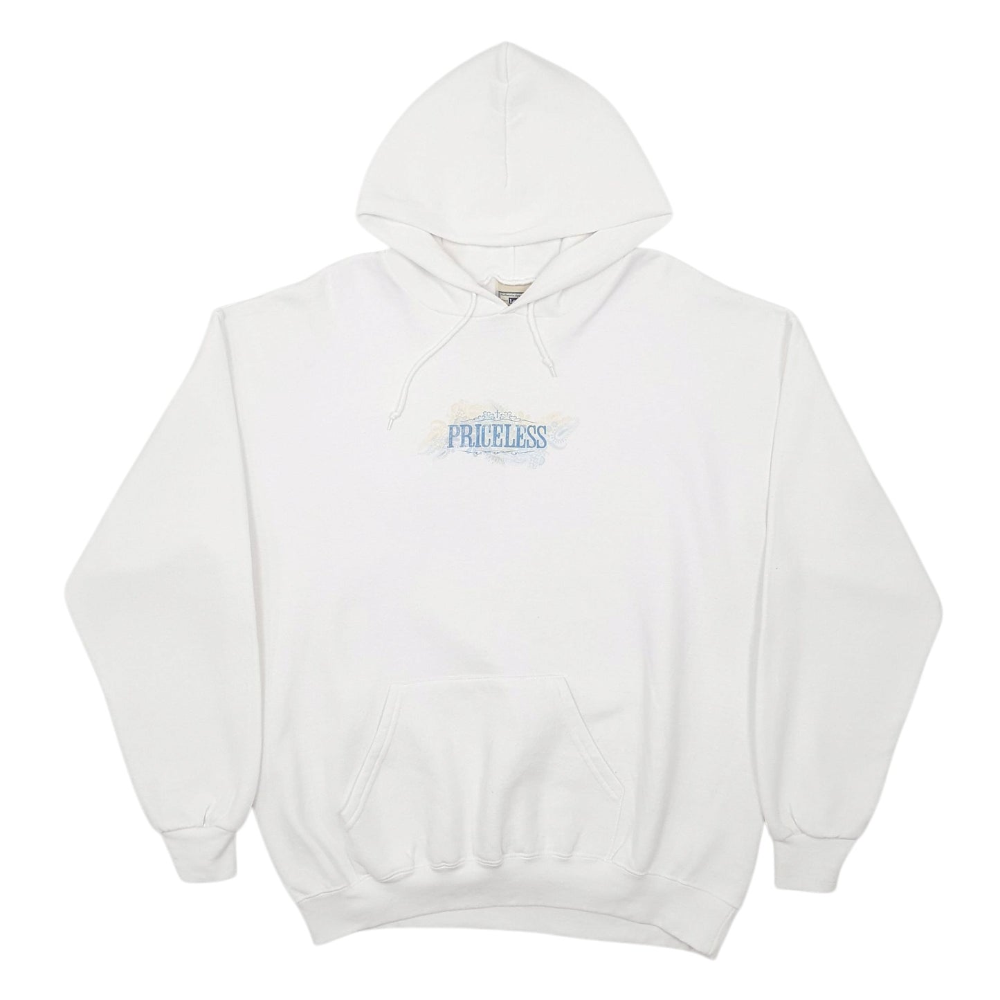 Mens White Lee Vintage 90s Hoodie Jumper