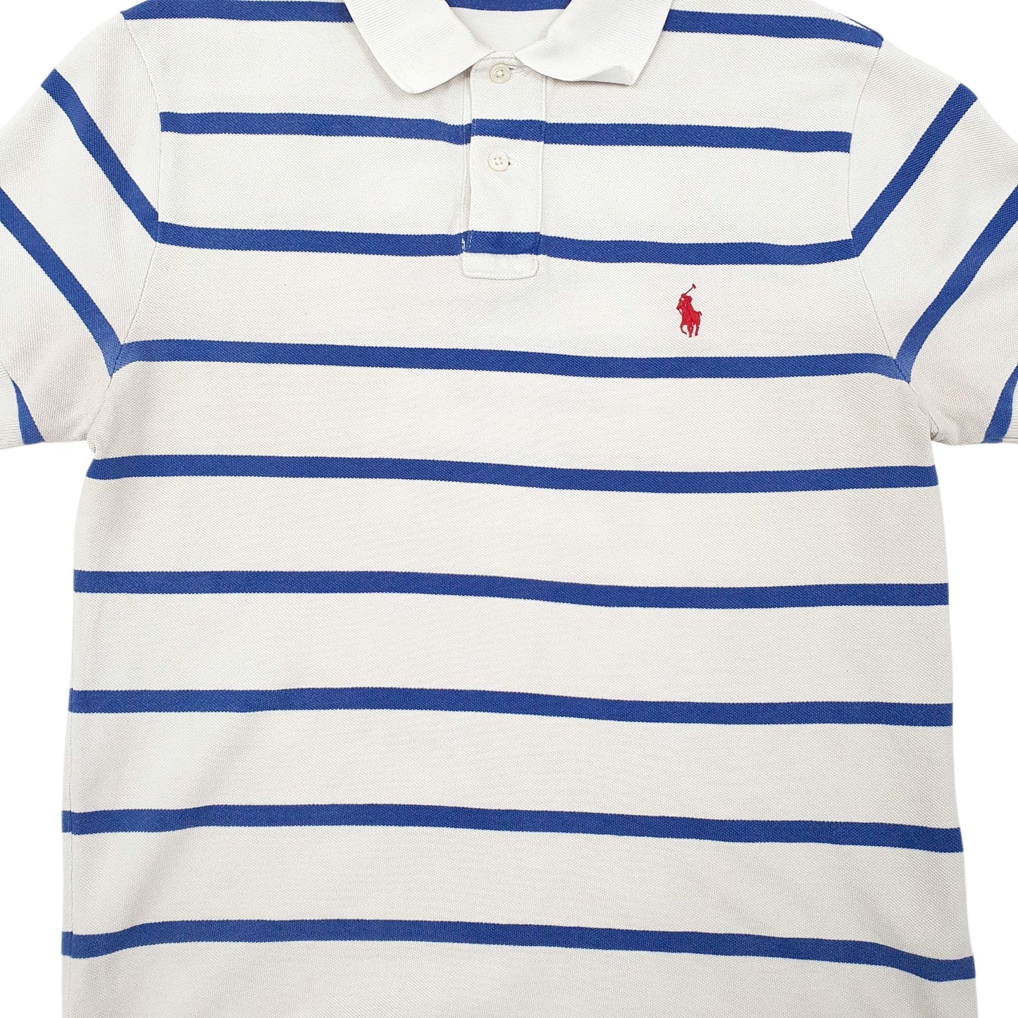 Mens White Polo Ralph Lauren Custom Fit  Polo Shirt