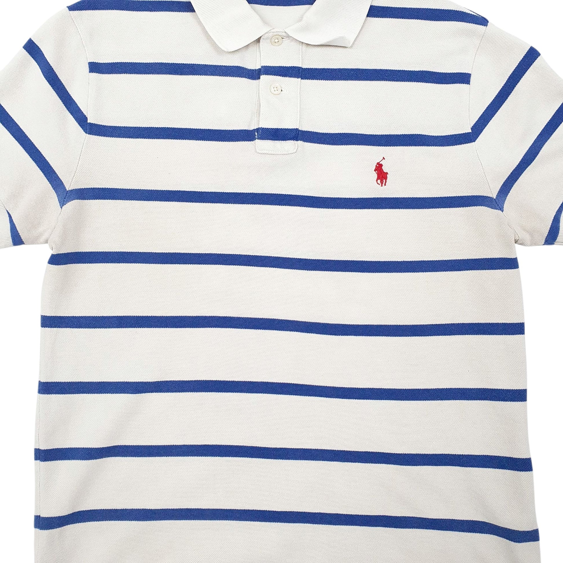 Mens White Polo Ralph Lauren Custom Fit  Polo Shirt