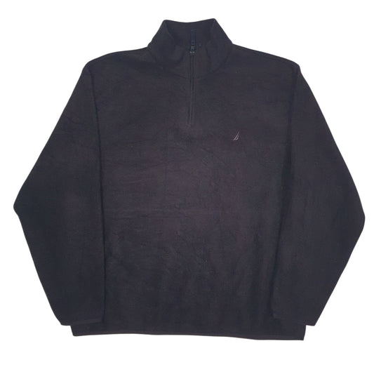 Mens Black Nautica  Quarter Zip Jumper