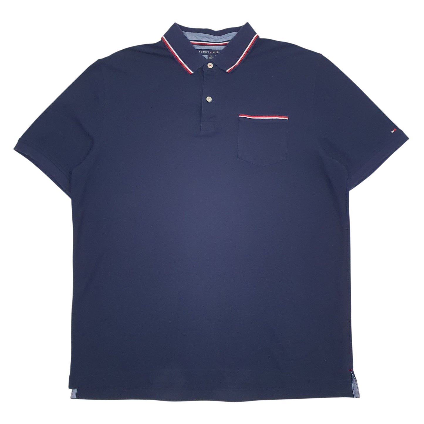 Mens Navy Tommy Hilfiger  Short Sleeve Polo Shirt