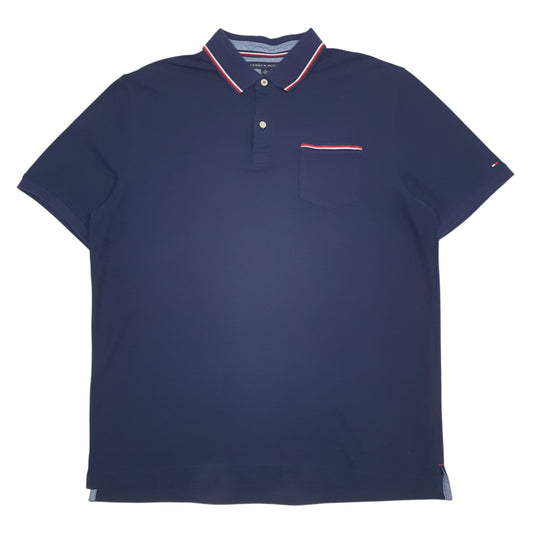 Mens Navy Tommy Hilfiger  Short Sleeve Polo Shirt