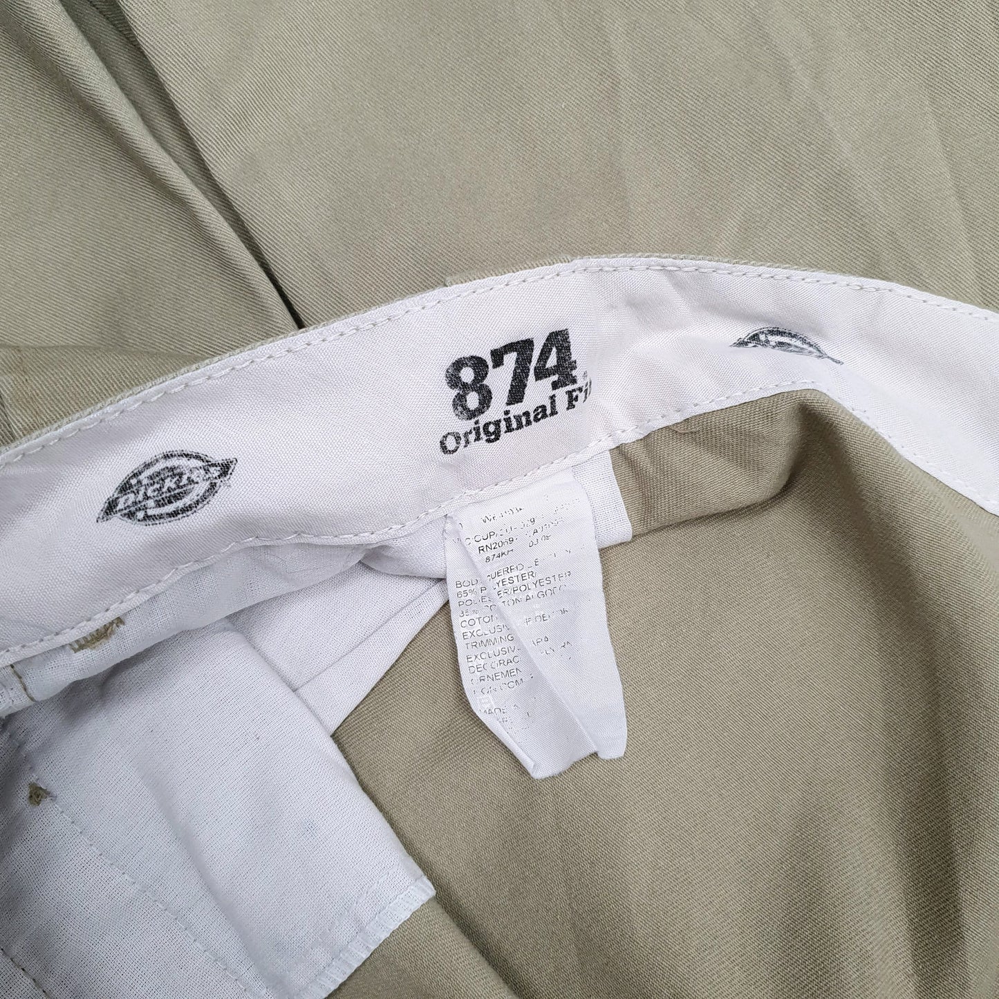 Mens Beige Dickies 874 Workwear  Trousers