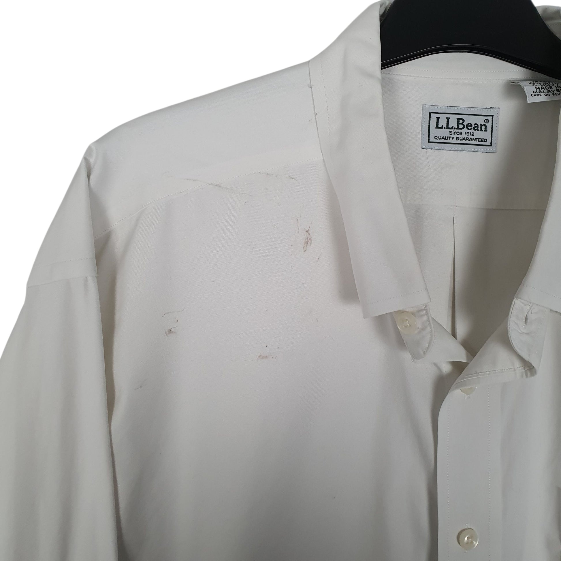Mens White L.L.Bean   Shirt