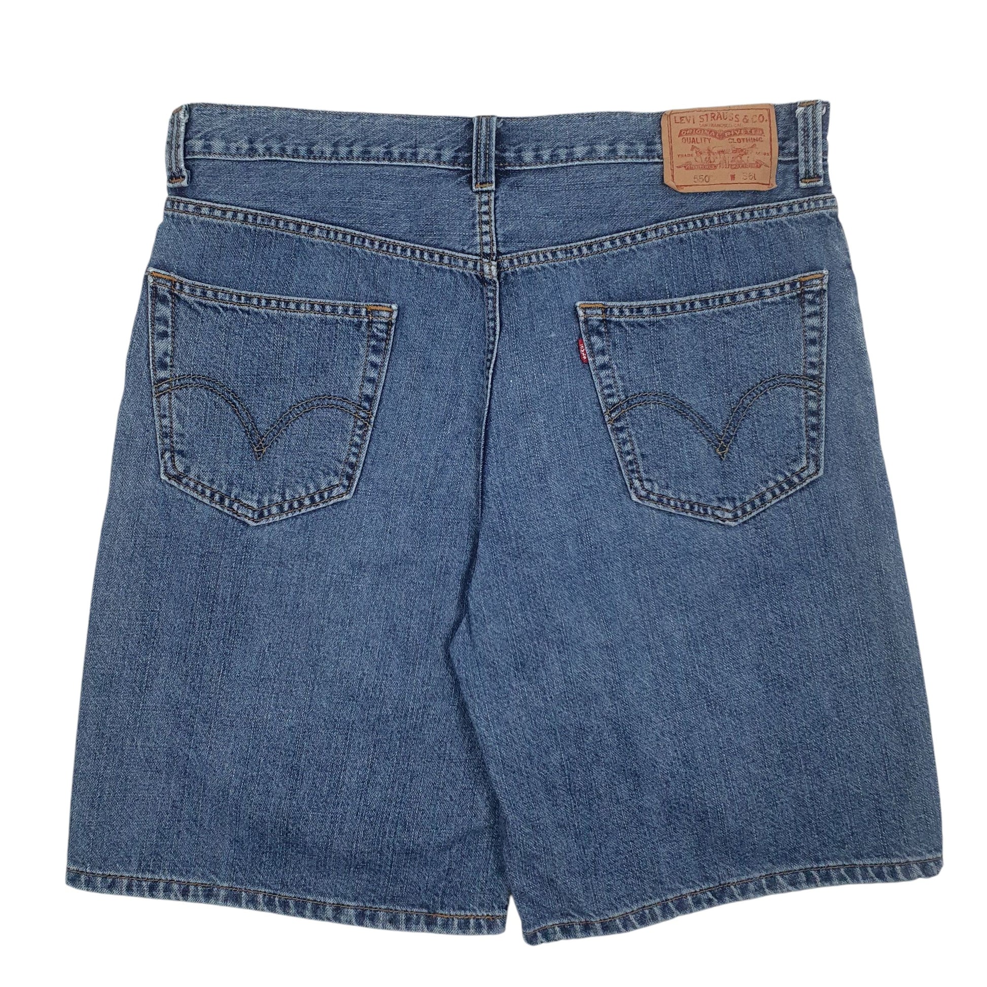 Mens Blue Levis 550 Relaxed Fit Hoodie Shorts