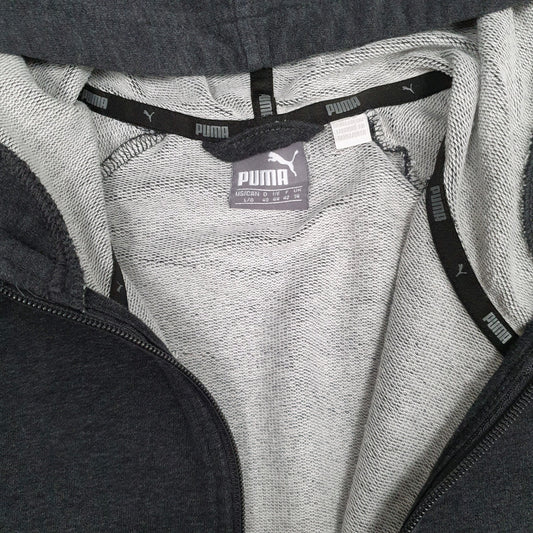 Womens Grey Puma Hoodie Full Zip Jumper