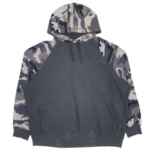 Mens Grey Starter Camo Hoodie Jumper