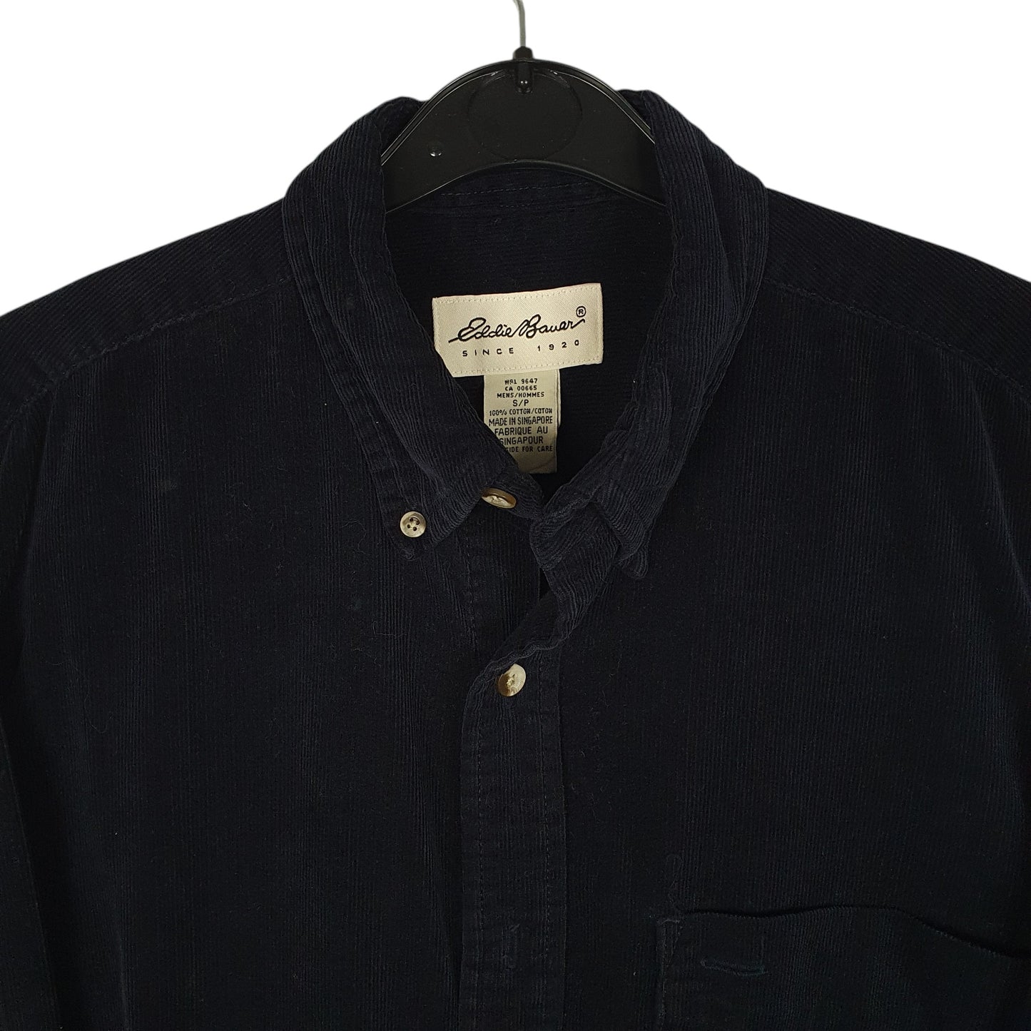 Mens Navy Eddie Bauer Corduroy Vintage 90s 00s  Shirt