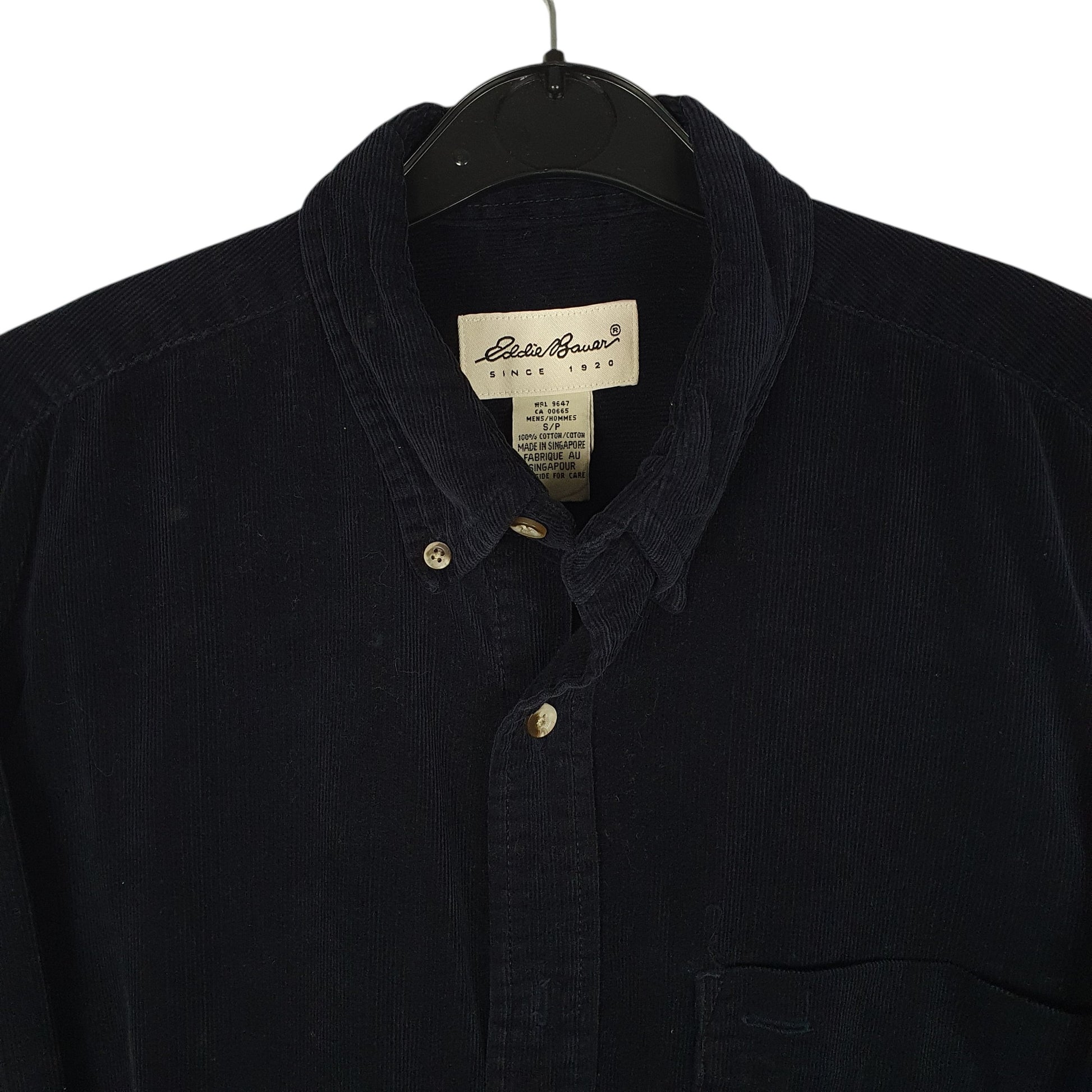 Mens Navy Eddie Bauer Corduroy Vintage 90s 00s  Shirt