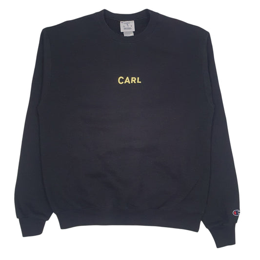 Mens Black Champion  Crewneck Jumper