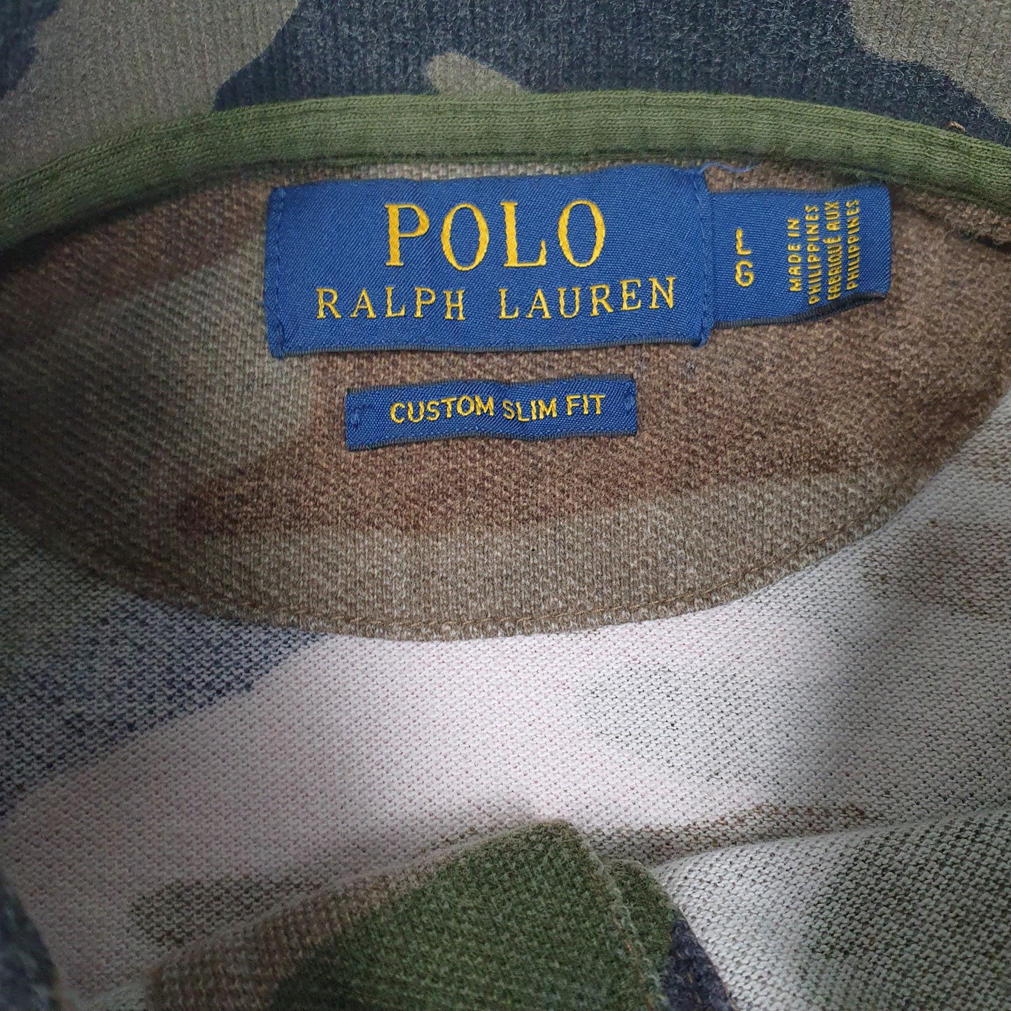 Mens Green Polo Ralph Lauren Camo  Polo Shirt