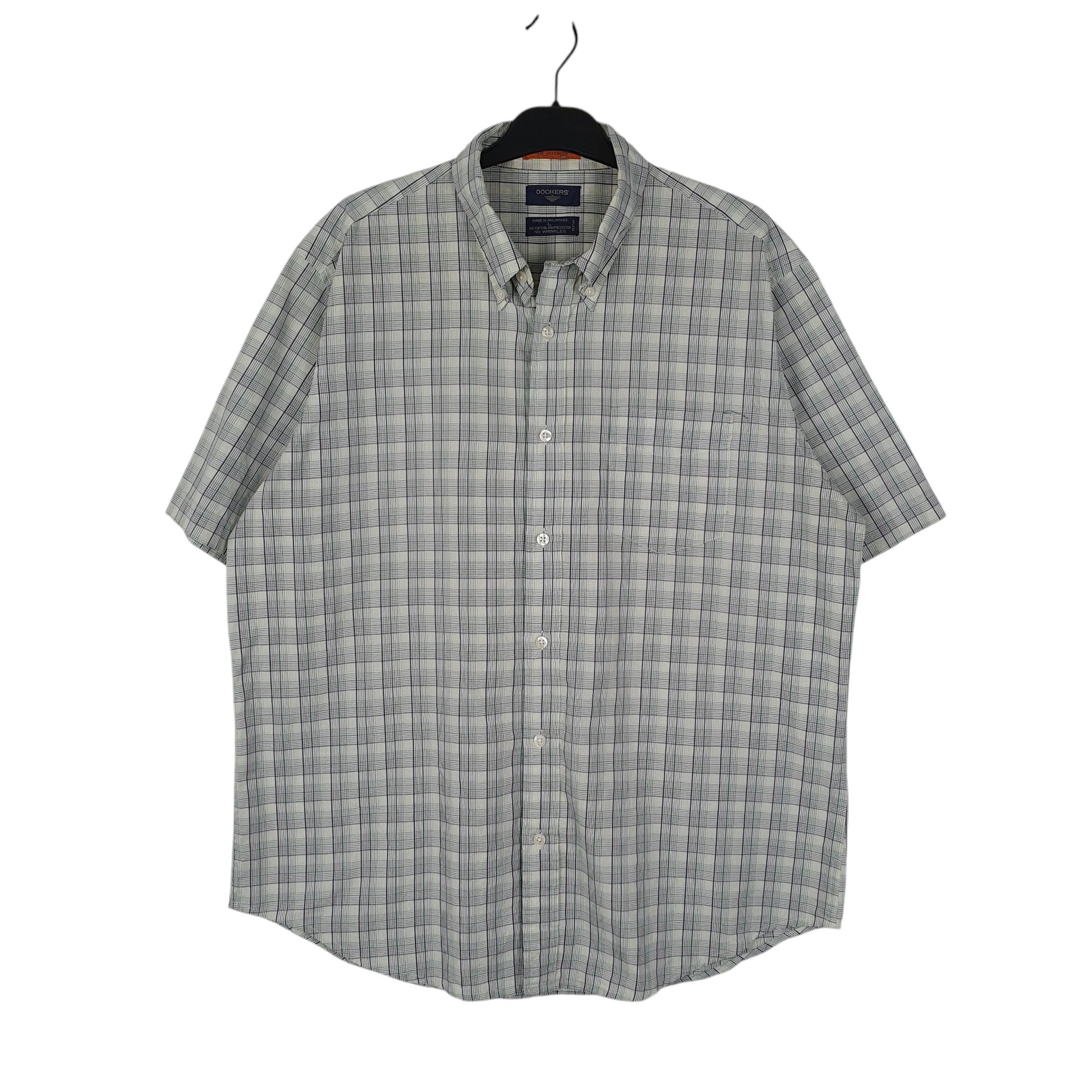Mens Green Dockers  Short Sleeve Shirt
