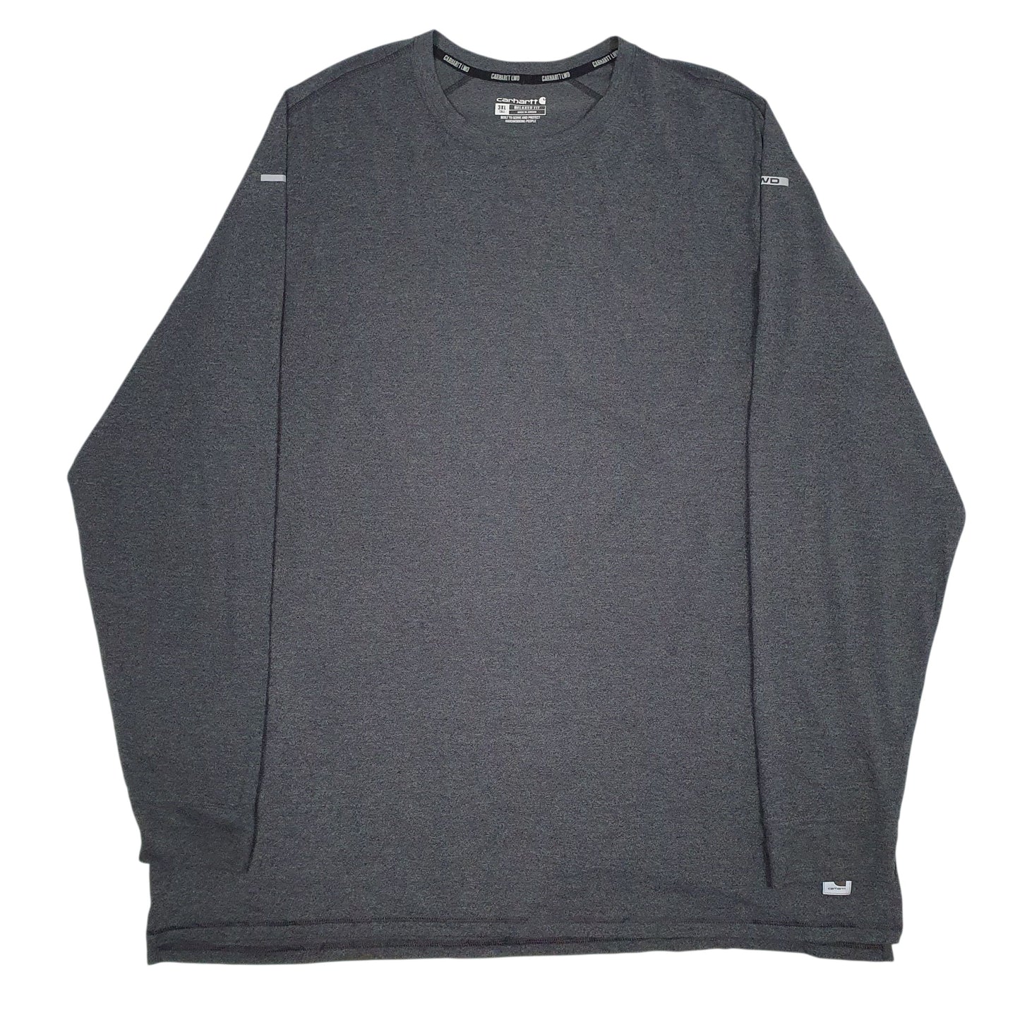 Mens Grey Carhartt TK5856-M Long Sleeve T Shirt