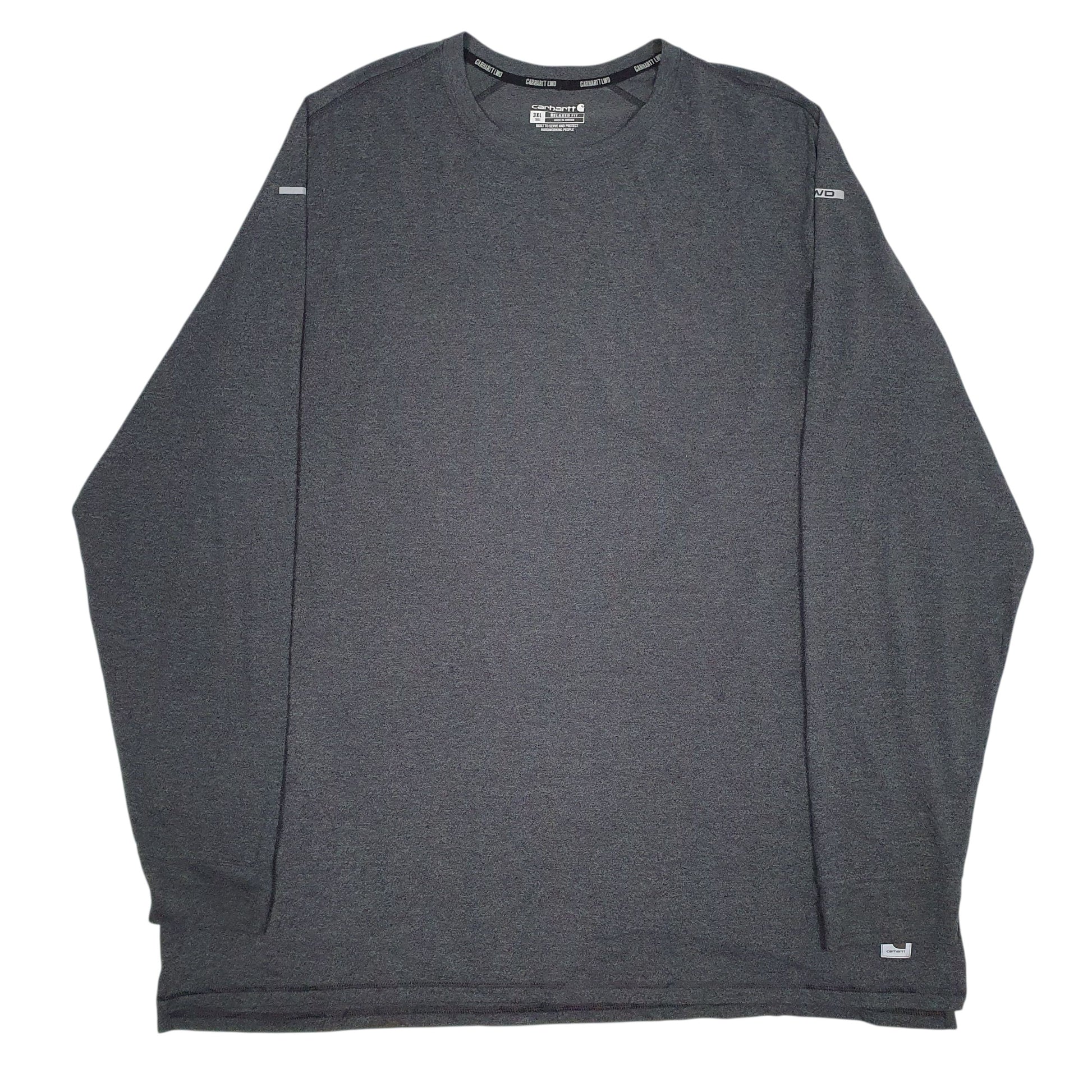 Mens Grey Carhartt TK5856-M Long Sleeve T Shirt