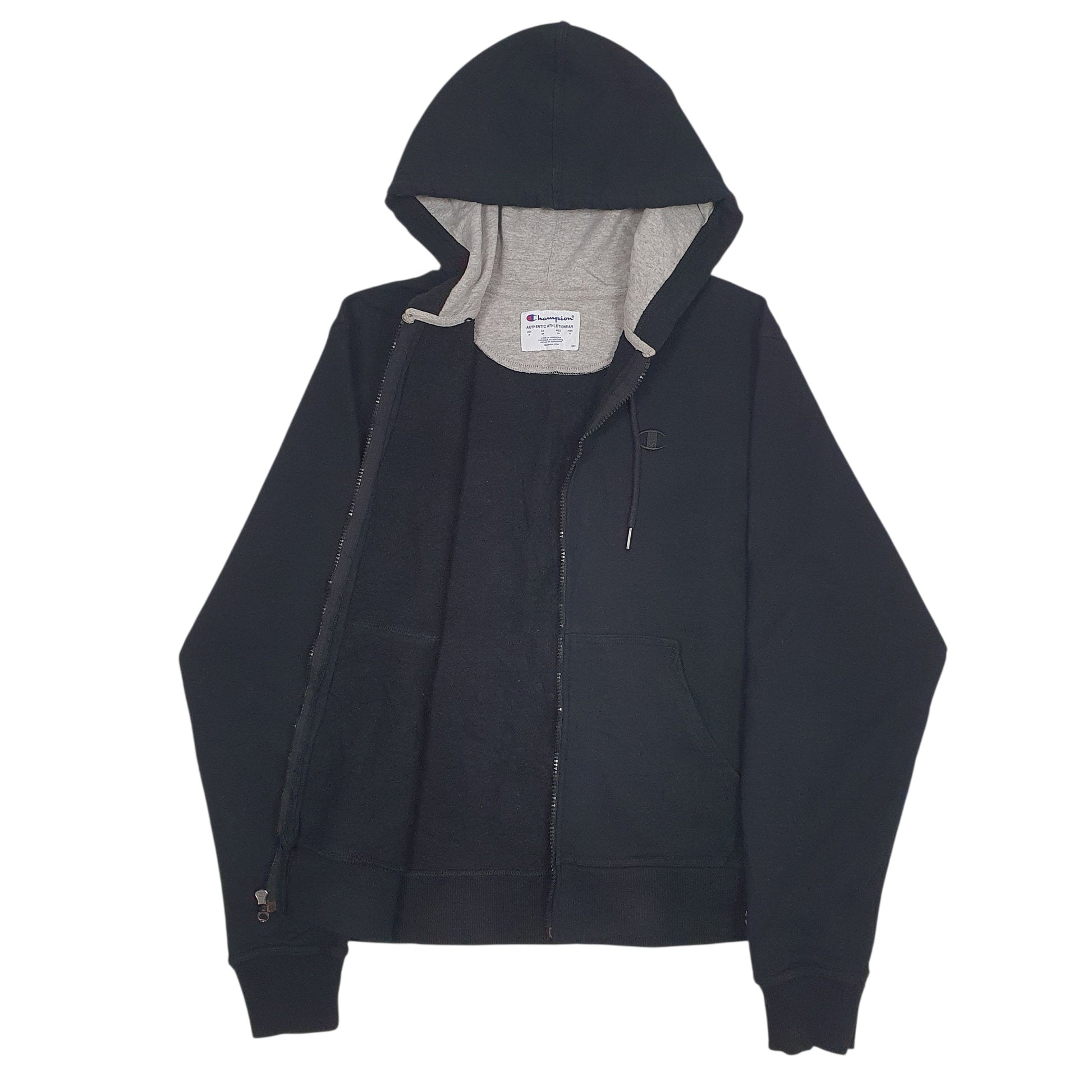 Mens Black Champion  Full Zip Jumper