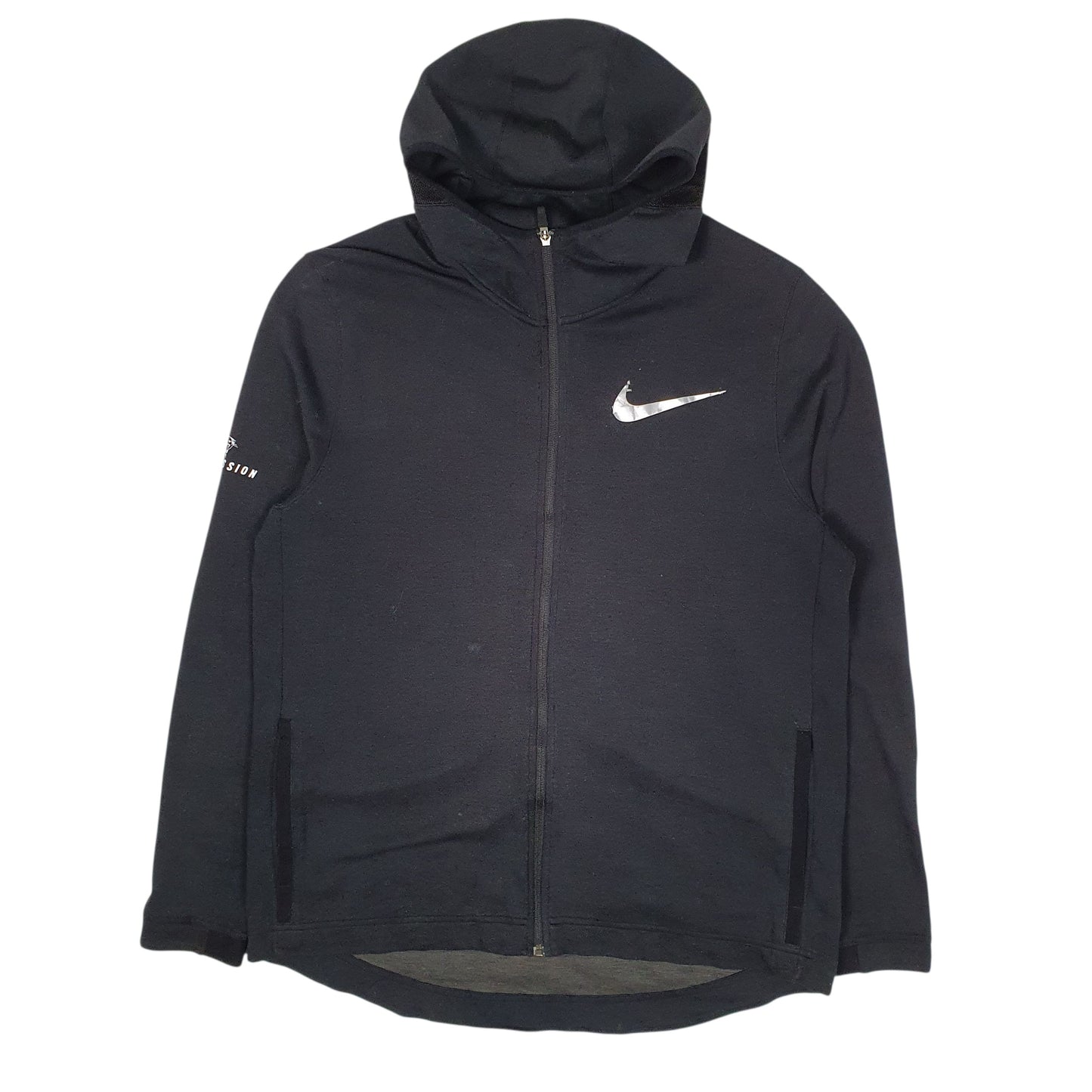 Mens Black Nike Dri Fit Hoodie Full Zip Jumper