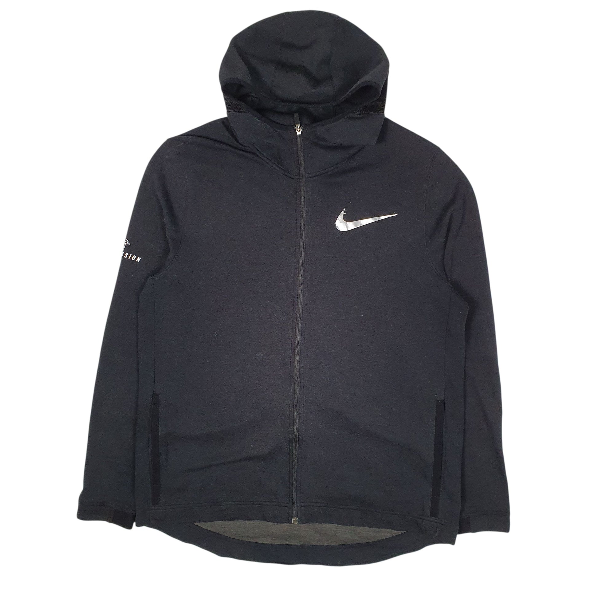 Mens Black Nike Dri Fit Hoodie Full Zip Jumper