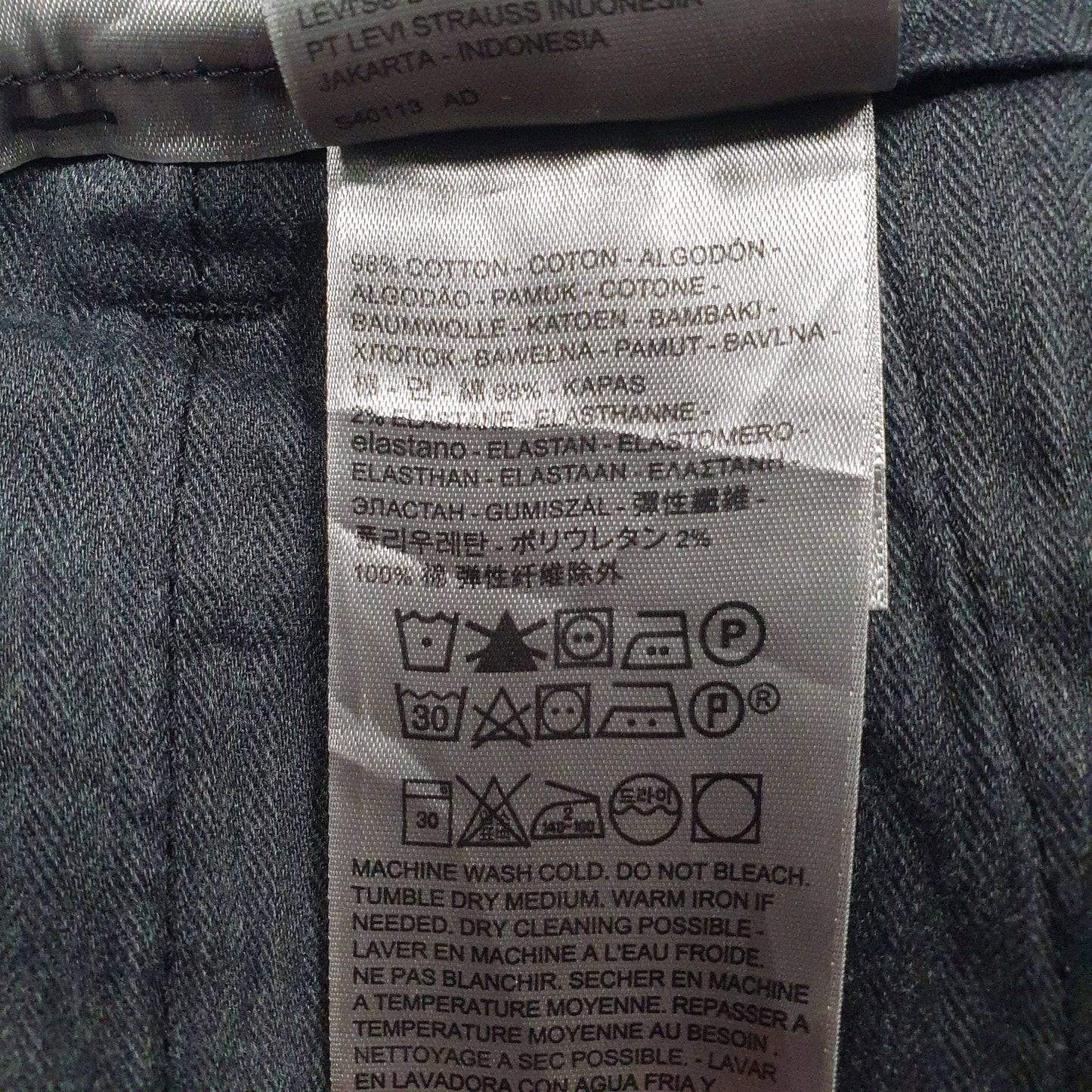 Mens Black Levis   Trousers