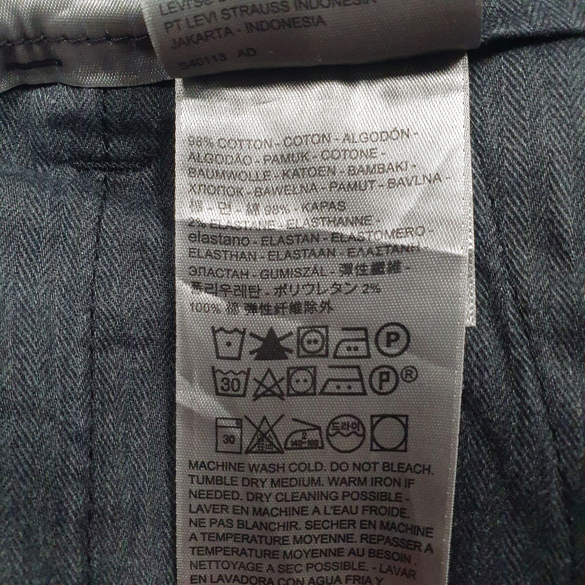 Mens Black Levis   Trousers