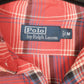 Mens Red Polo Ralph Lauren Flannel Plaid  Shirt