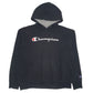 Mens Black Champion Spellout Hoodie Jumper