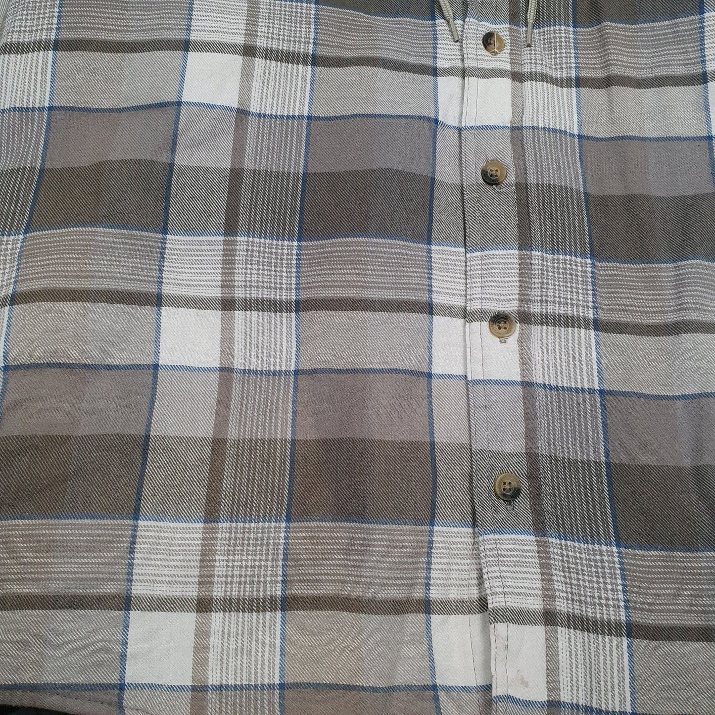 Mens Grey Wrangler Plaid Overshirt Hoodie  Coat