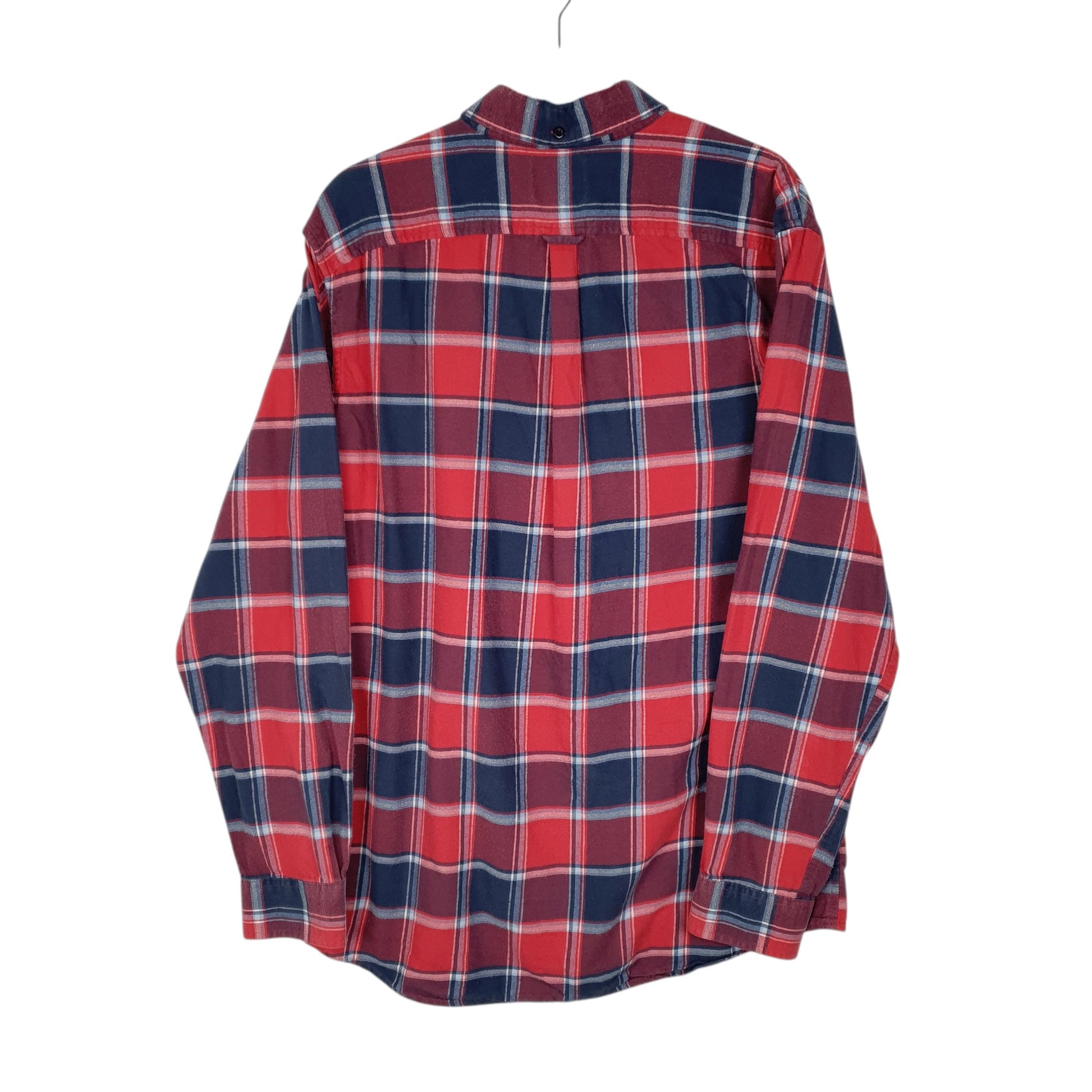 Mens Red L.L.Bean Plaid  Shirt