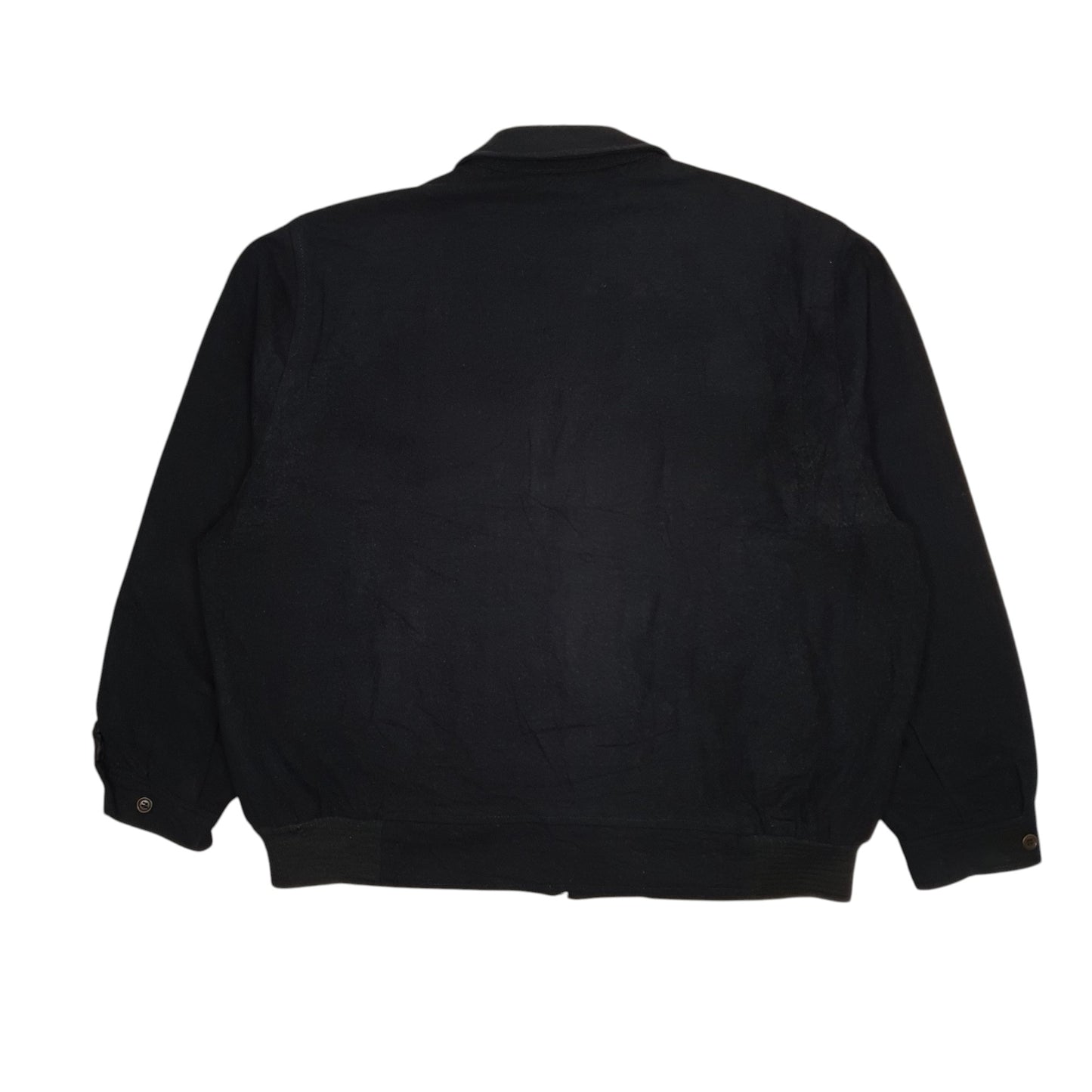 Mens Black Burberry Alpaca Bomber Harrington  Coat