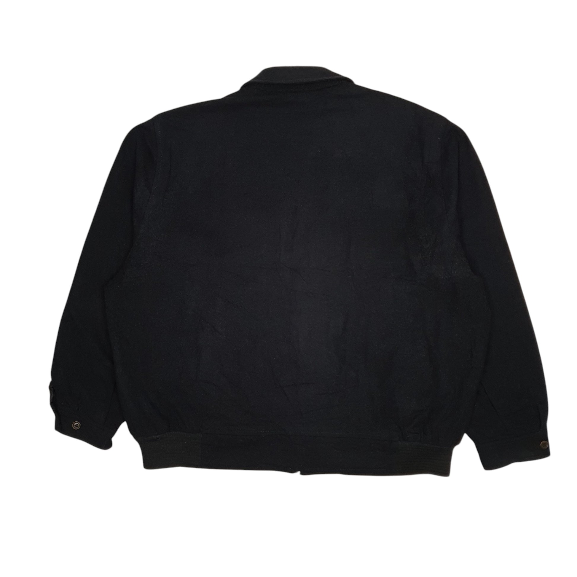 Mens Black Burberry Alpaca Bomber Harrington  Coat