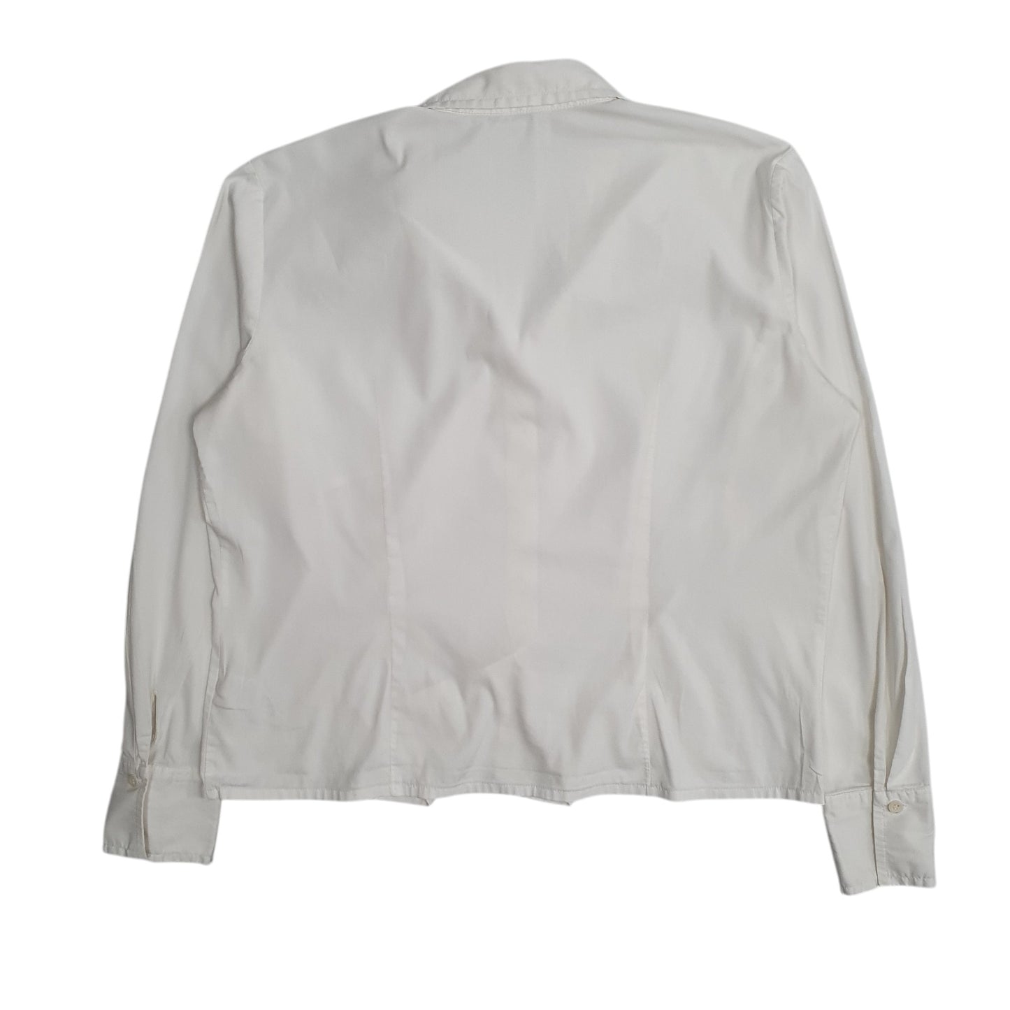 Womens White M&S Blouse Crewneck Shirt