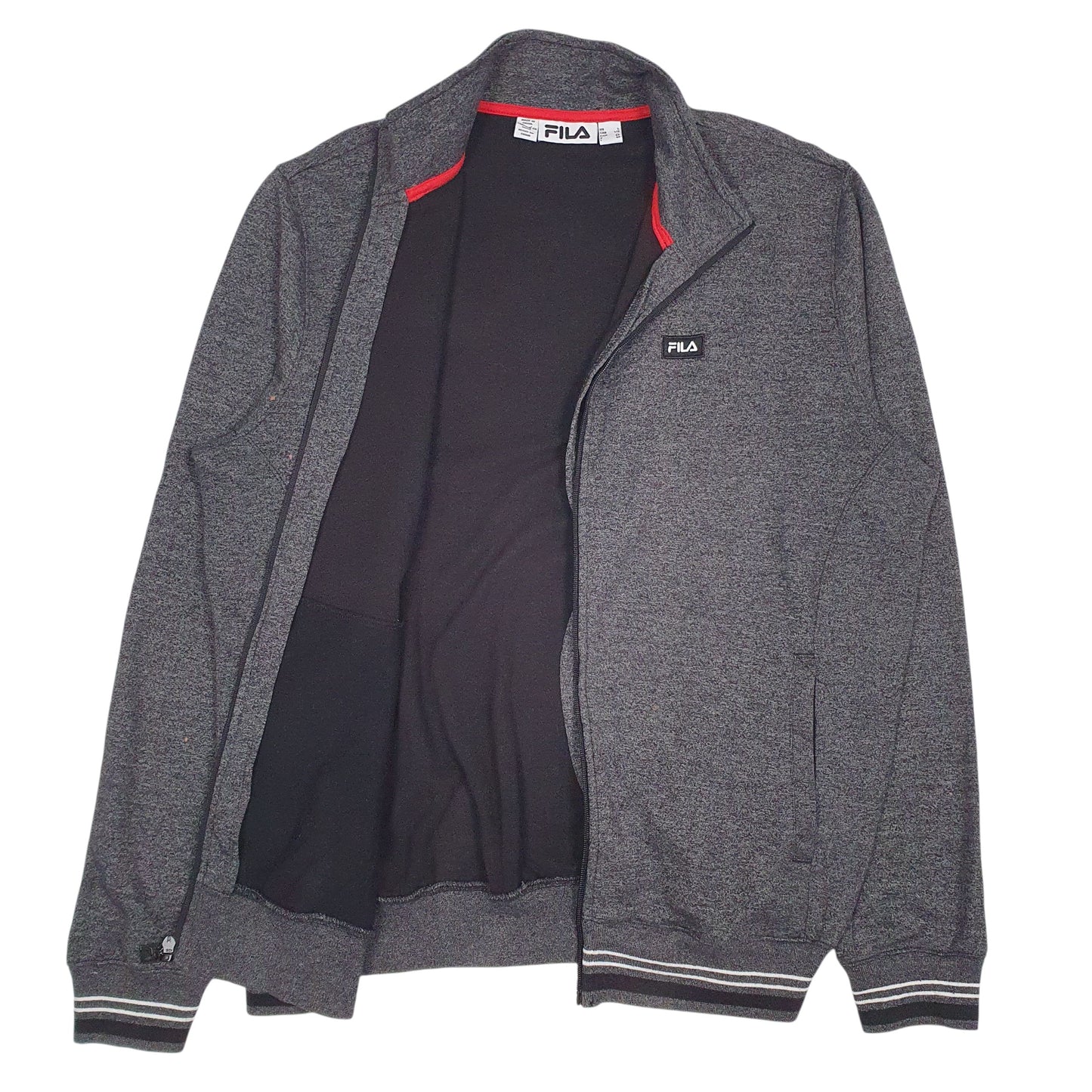Mens Grey Fila  Full Zip Jumper