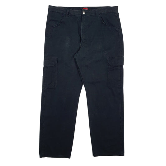 Mens Black Wrangler Workwear Cargo Trousers