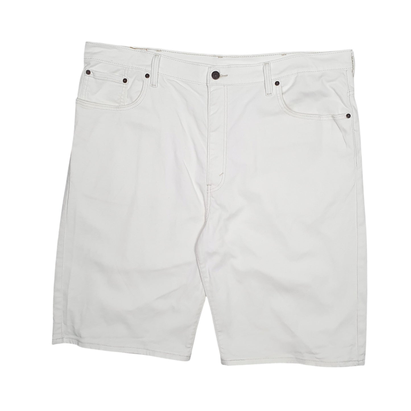 Mens White Levis 569 Denim Shorts
