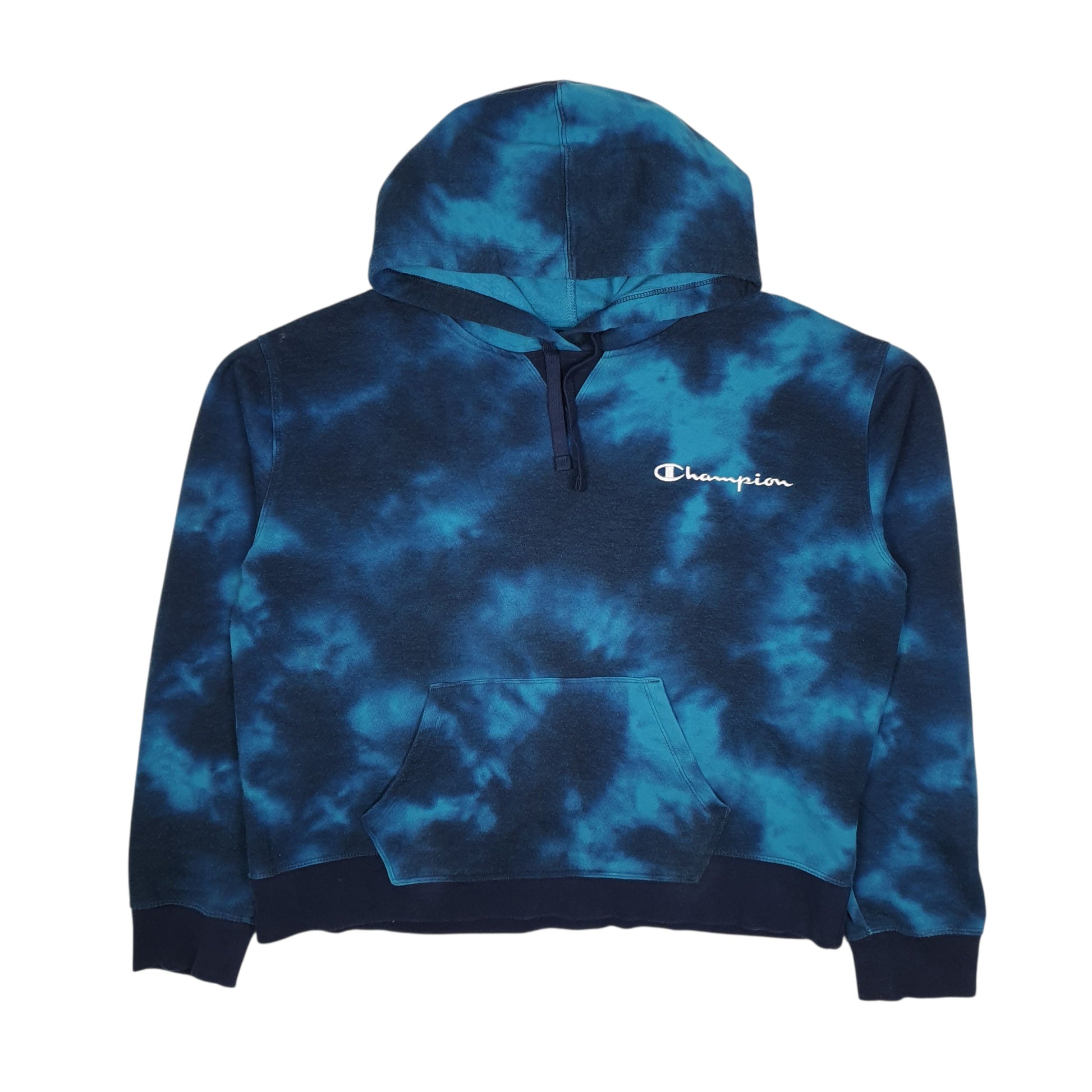 Womens Navy Champion Tie Dye Hoodie Jumper