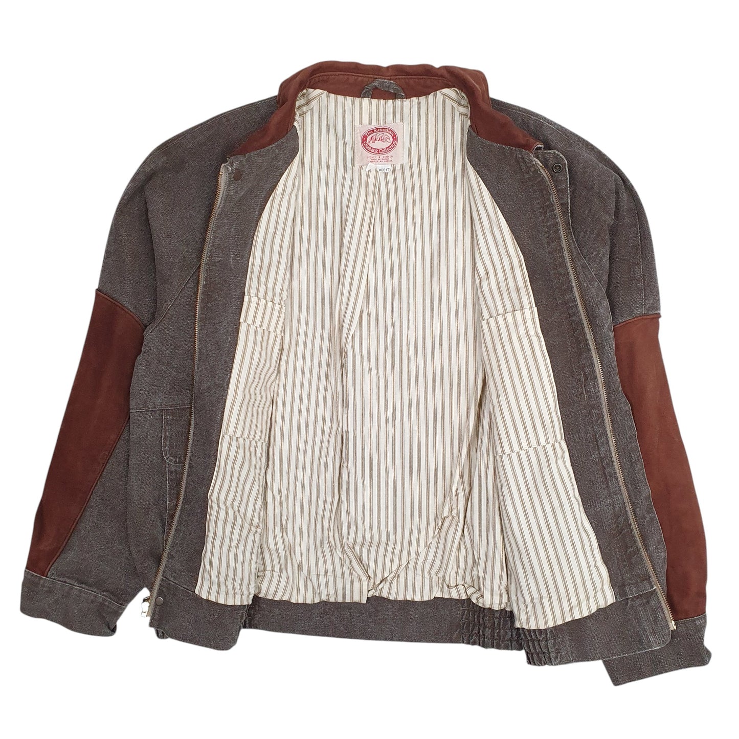 Mens Grey The Australian Outback Collection Made In Canada Bomber Field  Coat