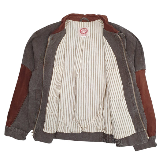 Mens Grey The Australian Outback Collection Made In Canada Bomber Field  Coat