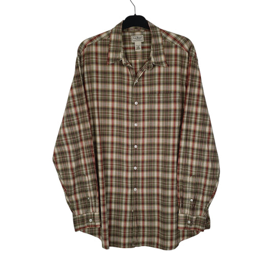 Mens Green L.L.Bean  Long Sleeve Shirt
