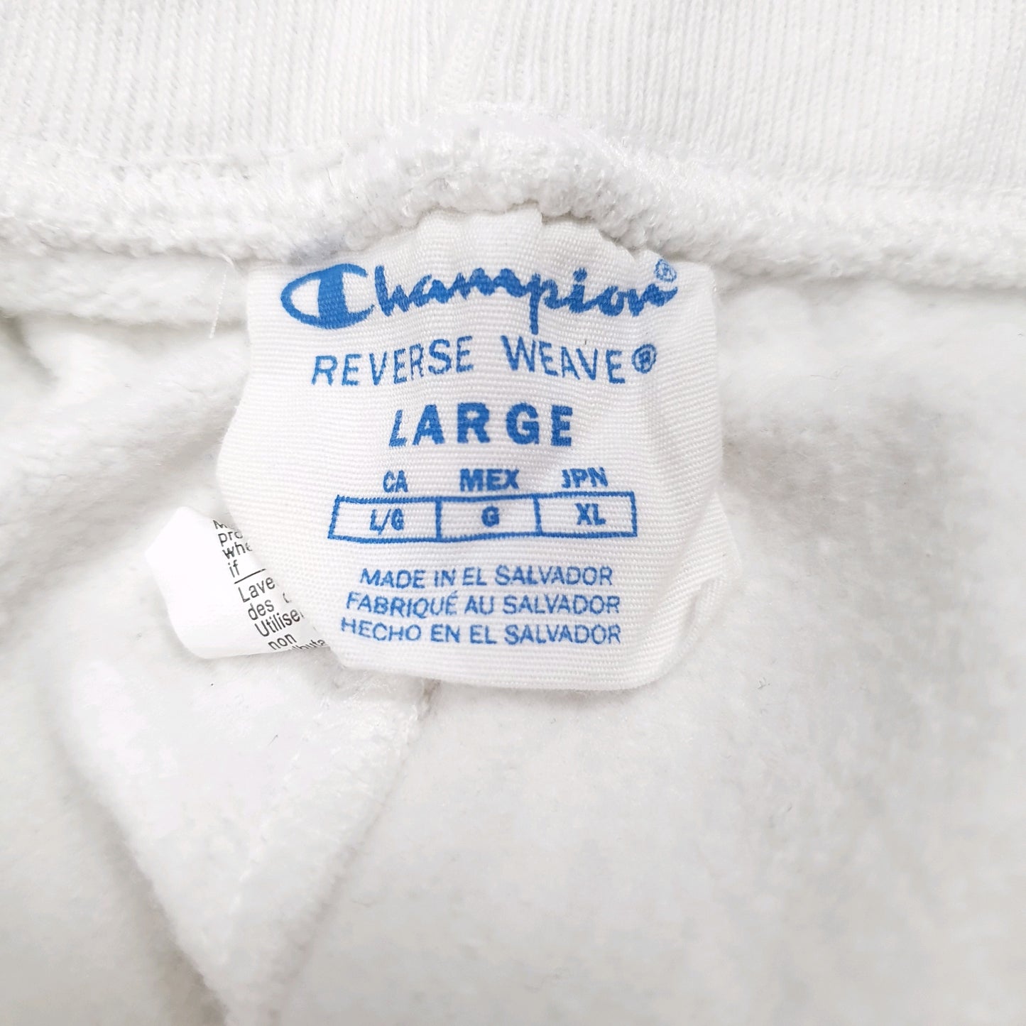 Mens White Champion Reverse Weave Hoodie Trousers