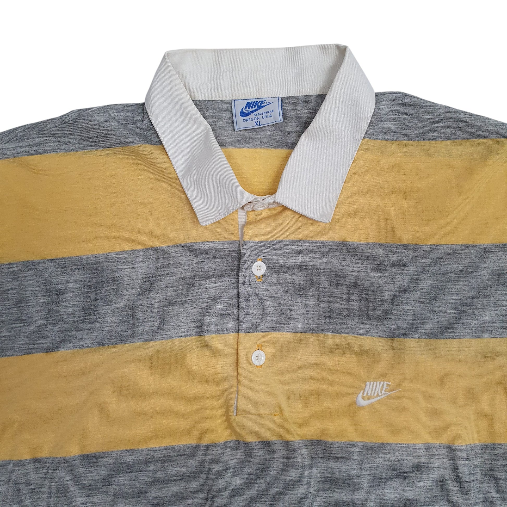 Mens Yellow Nike Vintage 90s  Polo Shirt