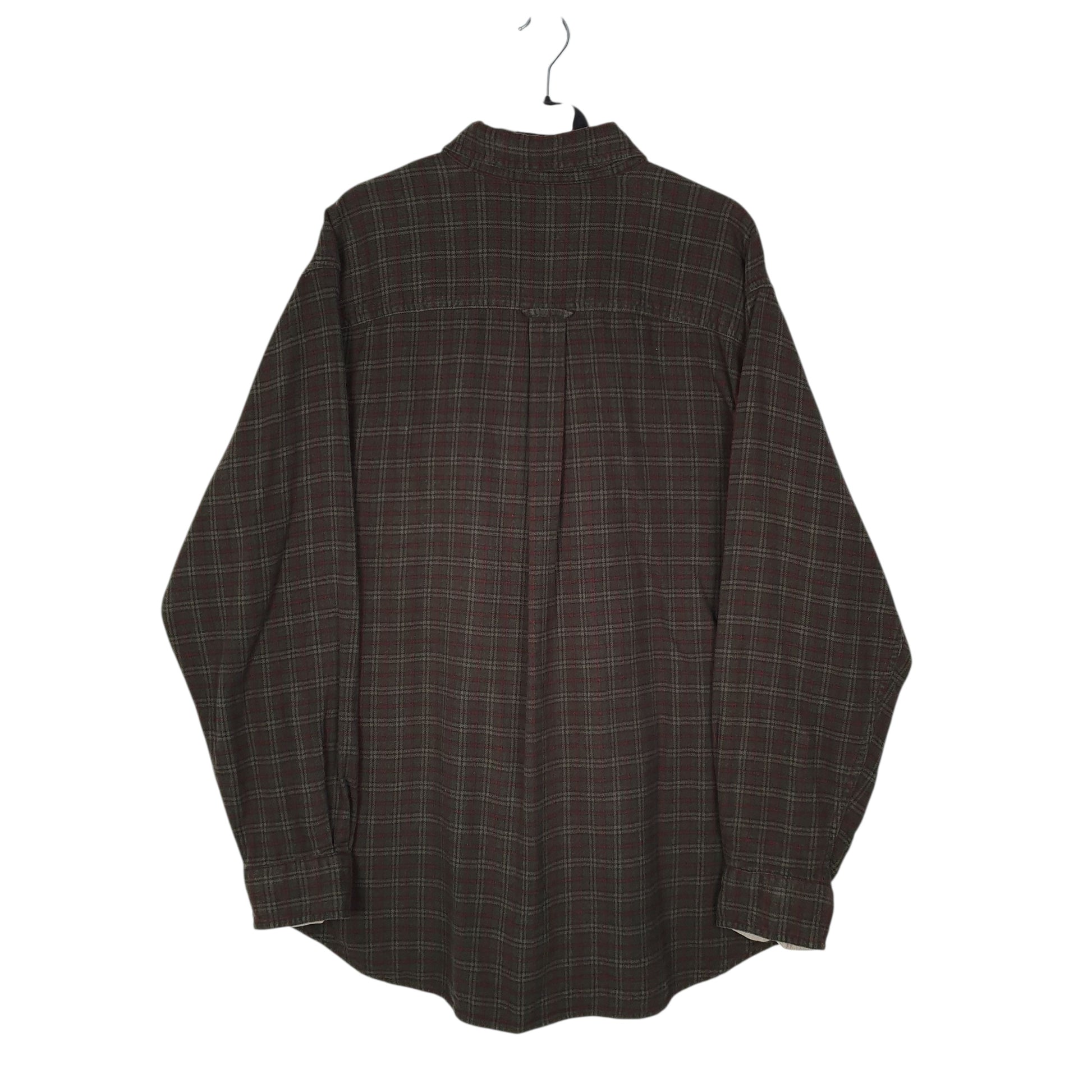 Mens Green Woolrich Thick Flannel  Shirt