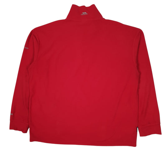 Mens Red Trespass  Quarter Zip Jumper