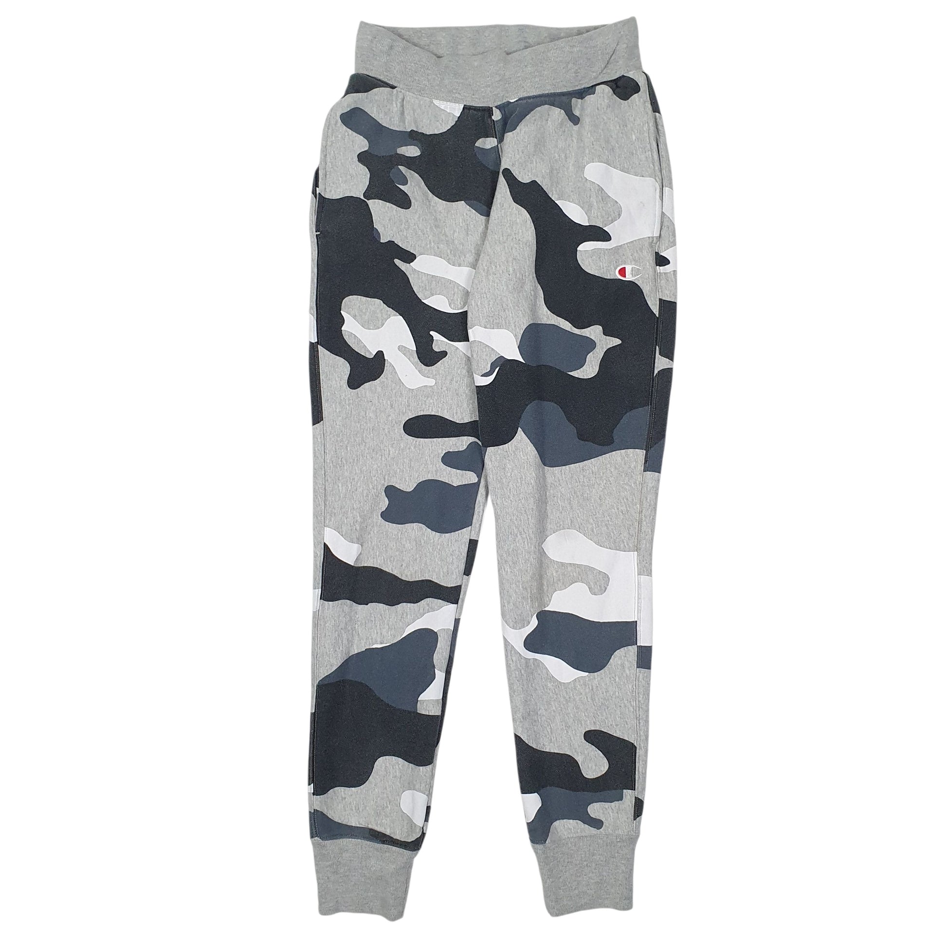 Mens Grey Champion Camo Reverse Weave Jogger Trousers